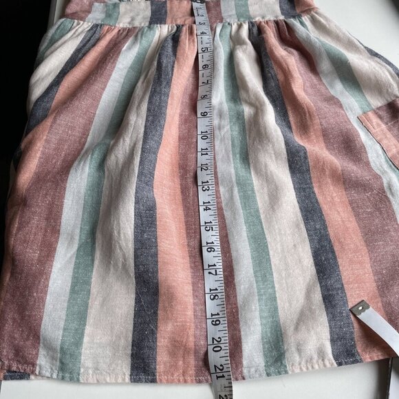 American Eagle Babydoll Halter Dress Size M Striped Empire Waist Beachy Boho - Picture 10 of 13